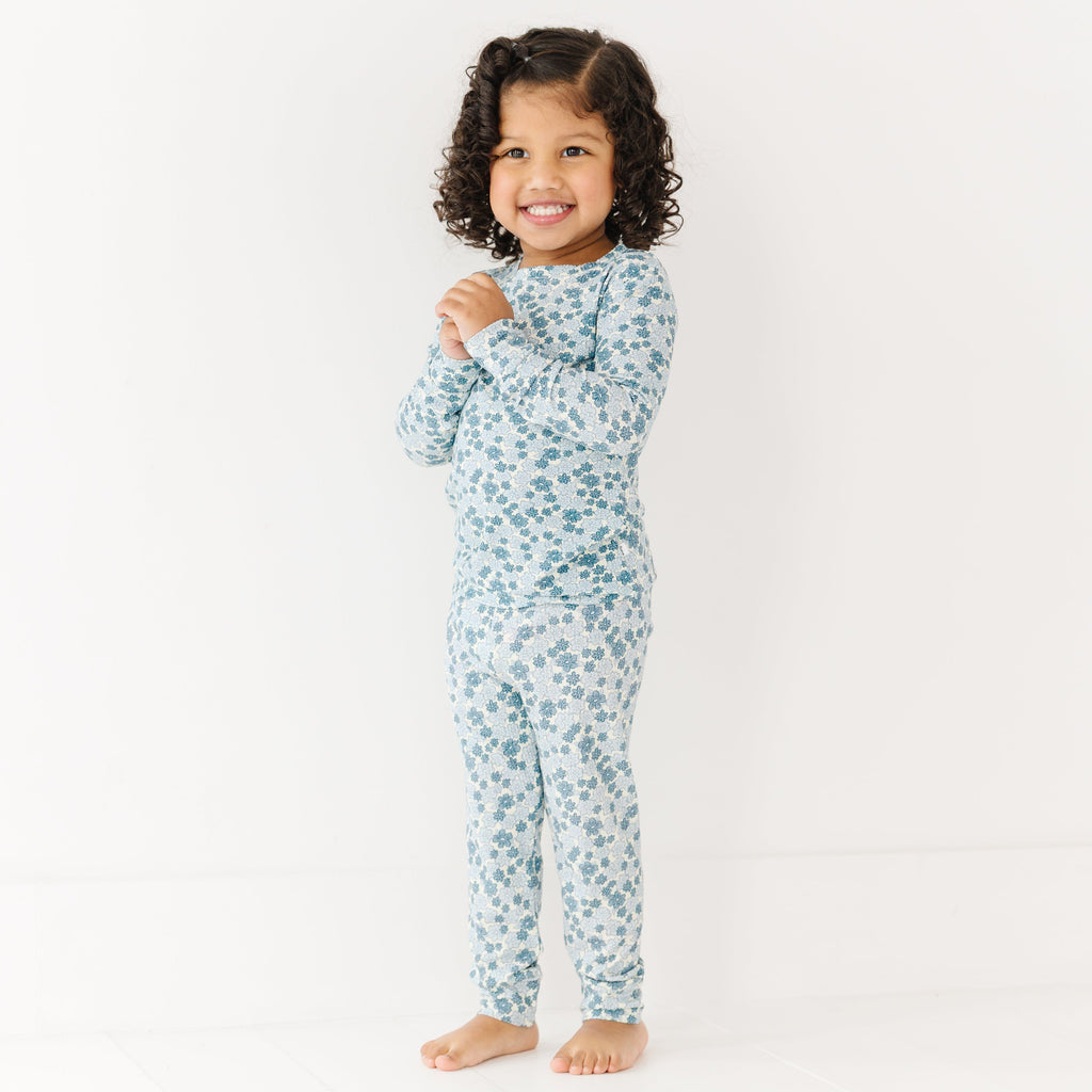 Bluebell Blossoms Small Ribbed Two-Piece Set