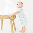 Nautical Boats Small Ribbed Shorts Two-Piece Set