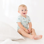 Nautical Boats Small Ribbed Shorts Two-Piece Set