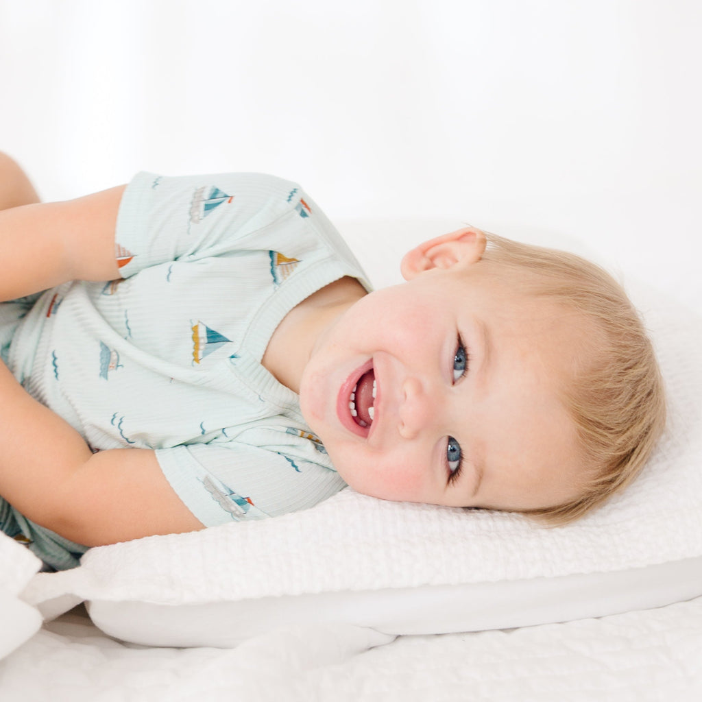 Nautical Boats Small Ribbed Shorts Two-Piece Set