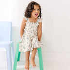 Morning Meadow Small Ribbed Flutter Sleeve Dress