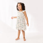 Morning Meadow Small Ribbed Flutter Sleeve Dress