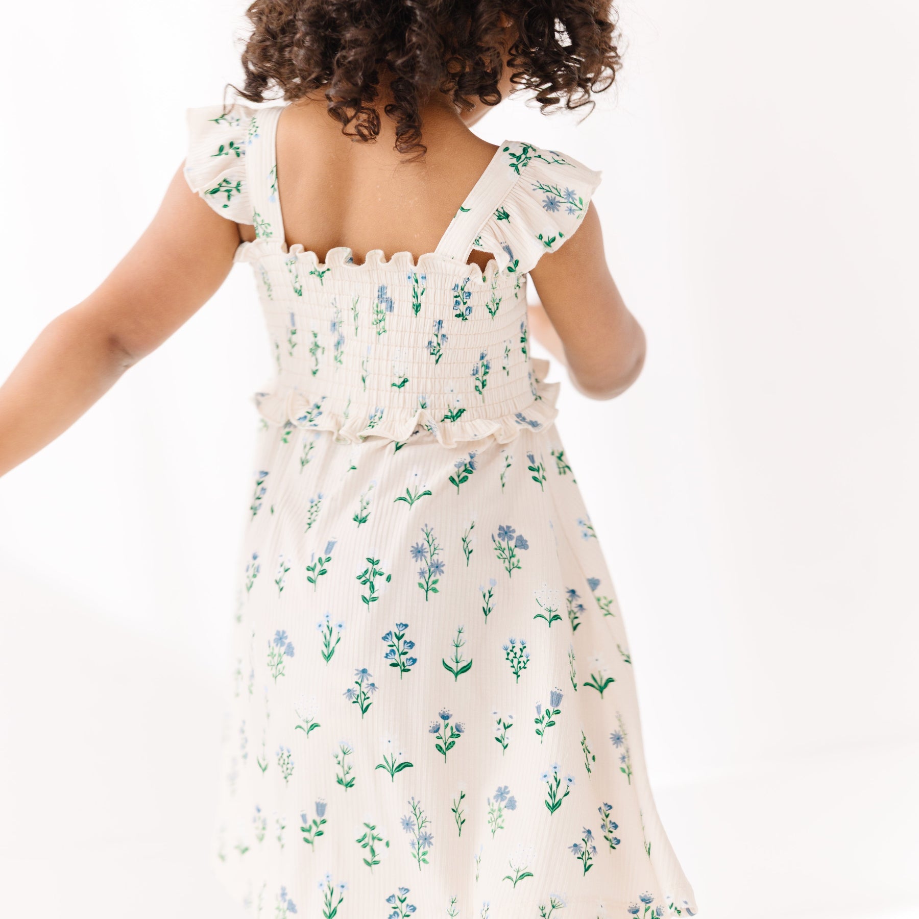 Morning Meadow Small Ribbed Flutter Sleeve Dress