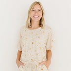 Chickens Small Ribbed Women's Short Sleeve Top