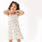 Morning Meadow Small Ribbed Flutter Sleeve Dress