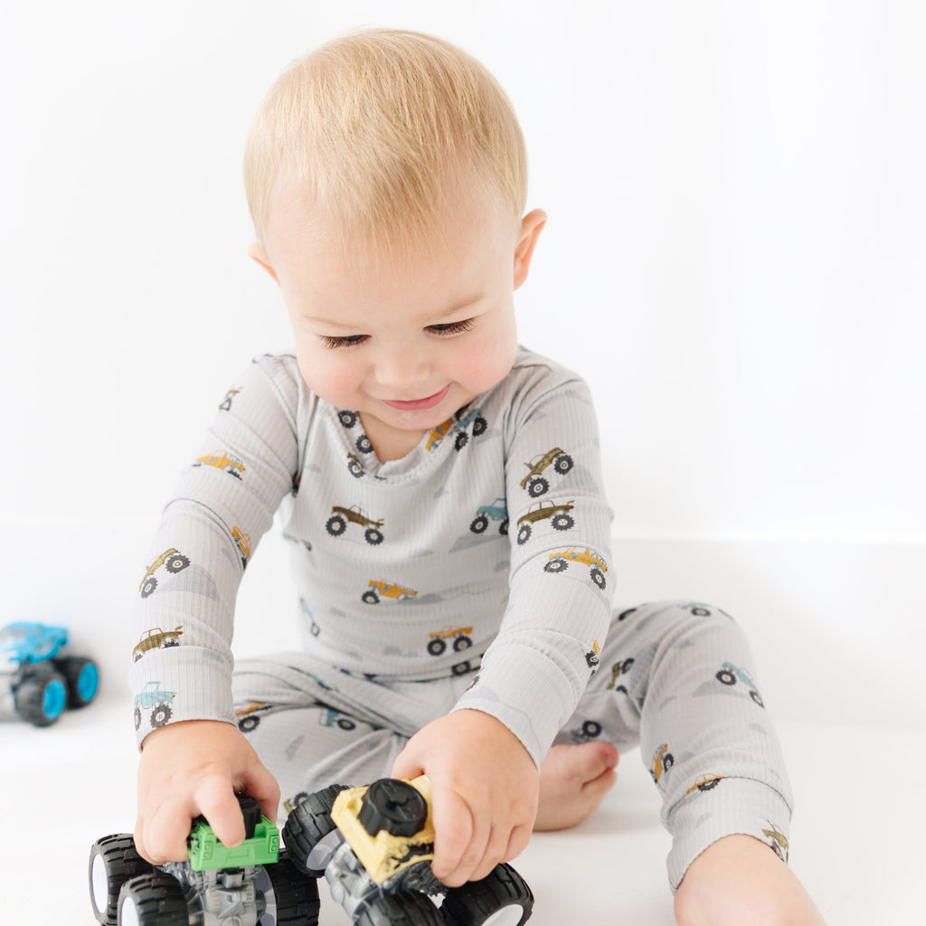 Monster Trucks Small Ribbed Two-Piece Set
