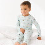 Nautical Boats Small Ribbed Two-Piece Set