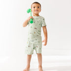 Golf Small Ribbed Shorts Two-Piece Set