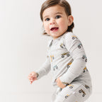 Monster Trucks Small Ribbed Zip Romper