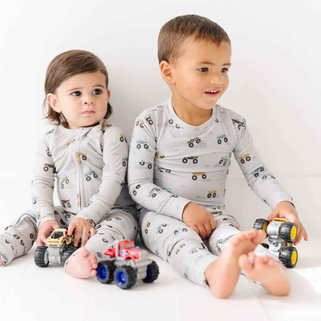Monster Trucks Small Ribbed Two-Piece Set