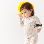 Tool Time Small Ribbed Zip Romper