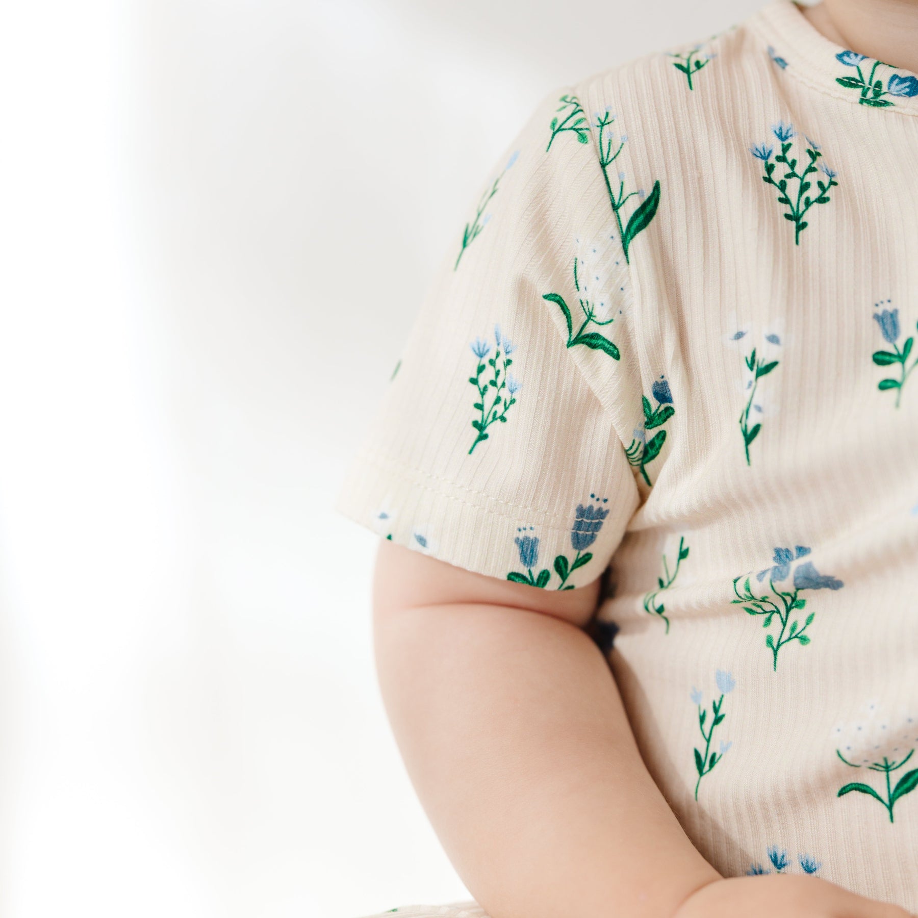 Morning Meadow Small Ribbed Summer Zip Romper