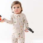 Tool Time Small Ribbed Zip Romper
