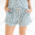Bluebell Blossoms Small Ribbed Women's Shorts