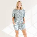 Bluebell Blossoms Small Ribbed Women's Shorts Set