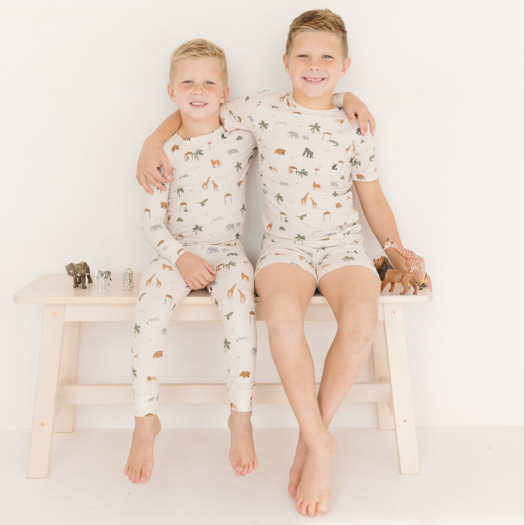 Zoo Day Small Ribbed Shorts Two-Piece Set