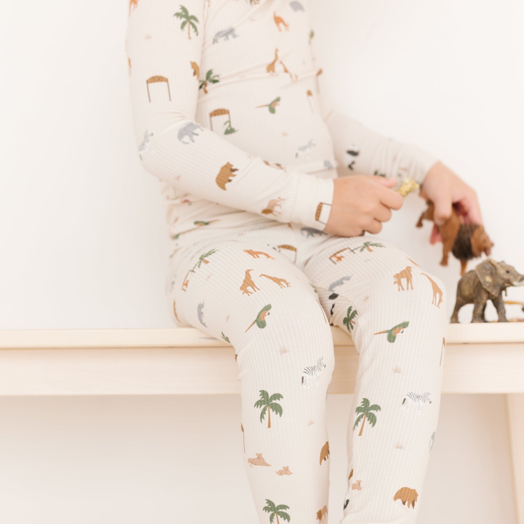 Zoo Day Small Ribbed Two-Piece Set