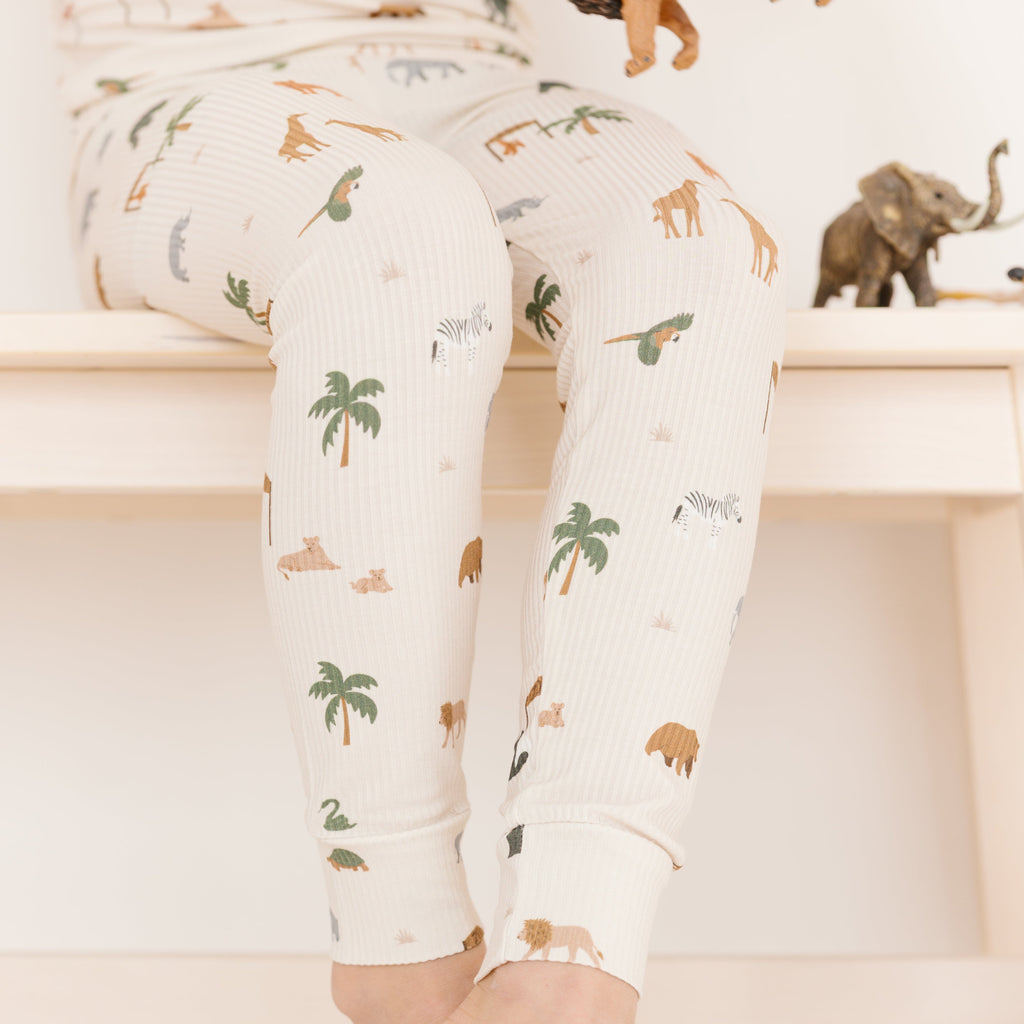 Zoo Day Small Ribbed Two-Piece Set