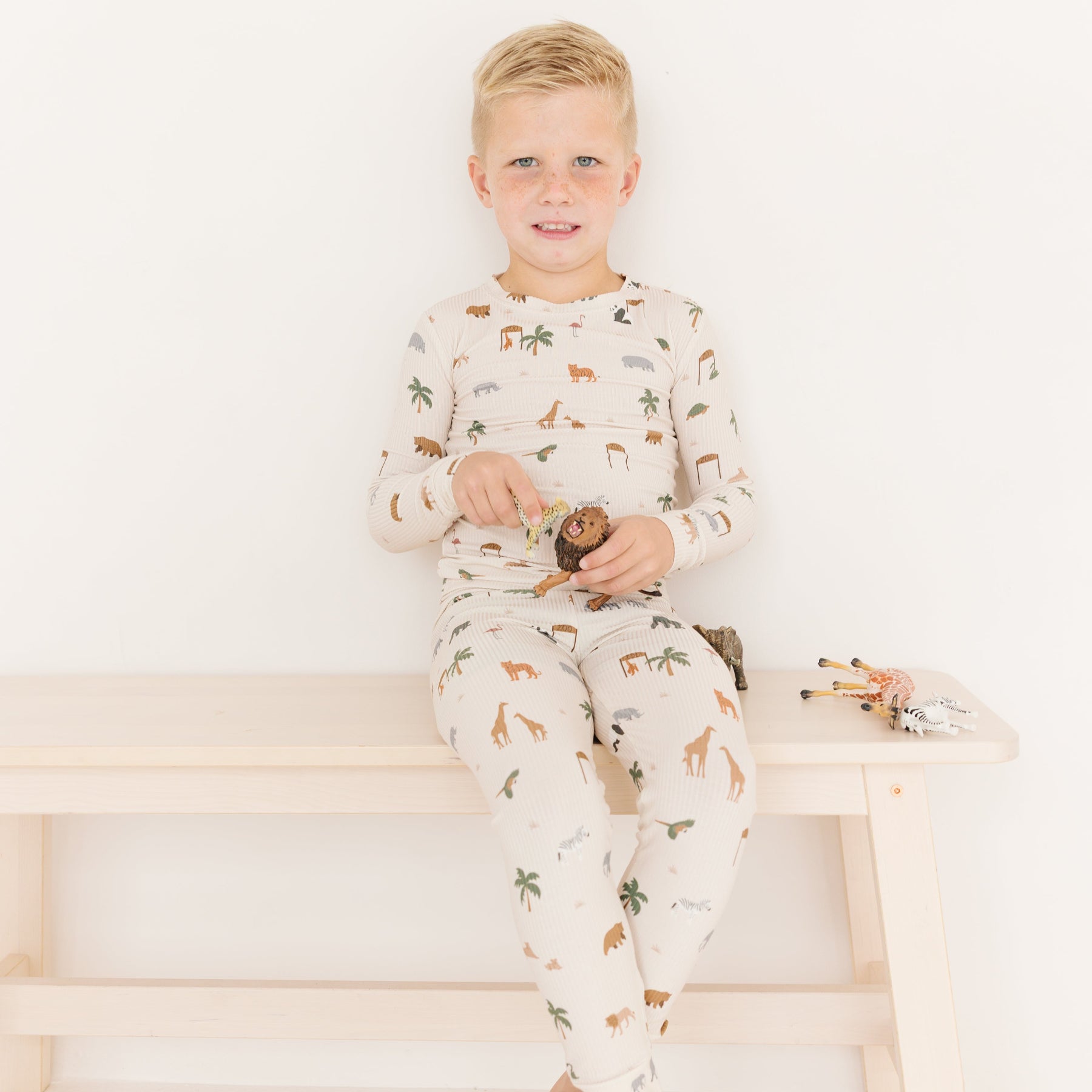 Zoo Day Small Ribbed Two-Piece Set