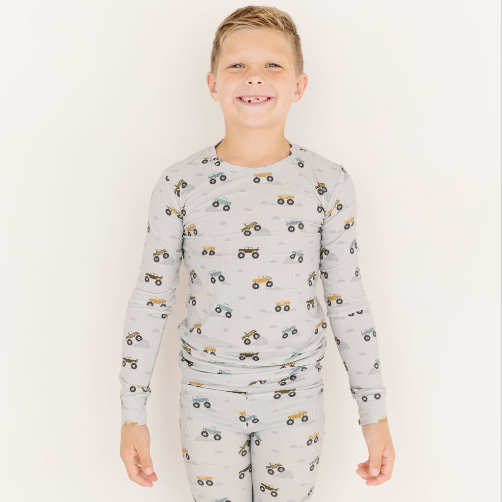 Monster Trucks Small Ribbed Two-Piece Set