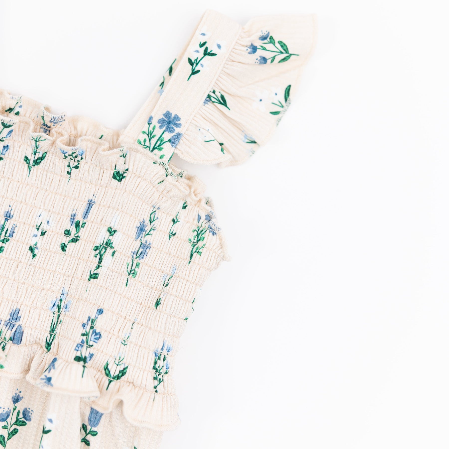 Morning Meadow Small Ribbed Flutter Sleeve Dress