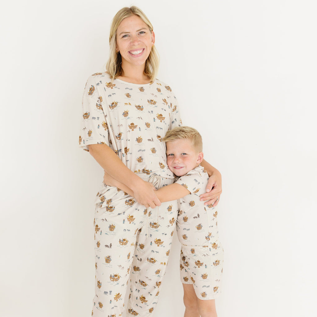 Noah's Ark Small Ribbed Shorts Two-Piece Set