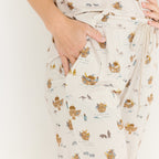 Noah's Ark Small Ribbed Women's Short Sleeve & Pants Matching Set