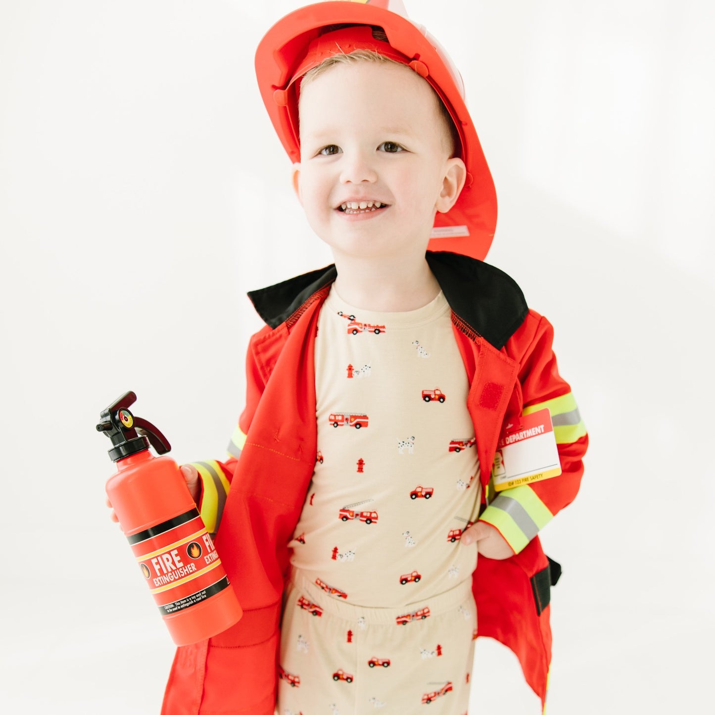 Firetrucks Shorts Two-Piece Set