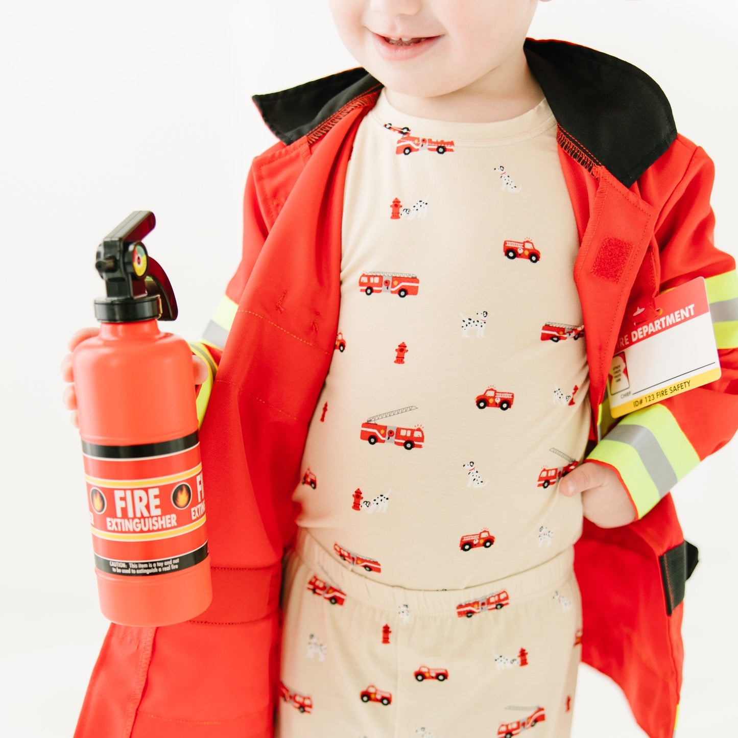 Firetrucks Shorts Two-Piece Set