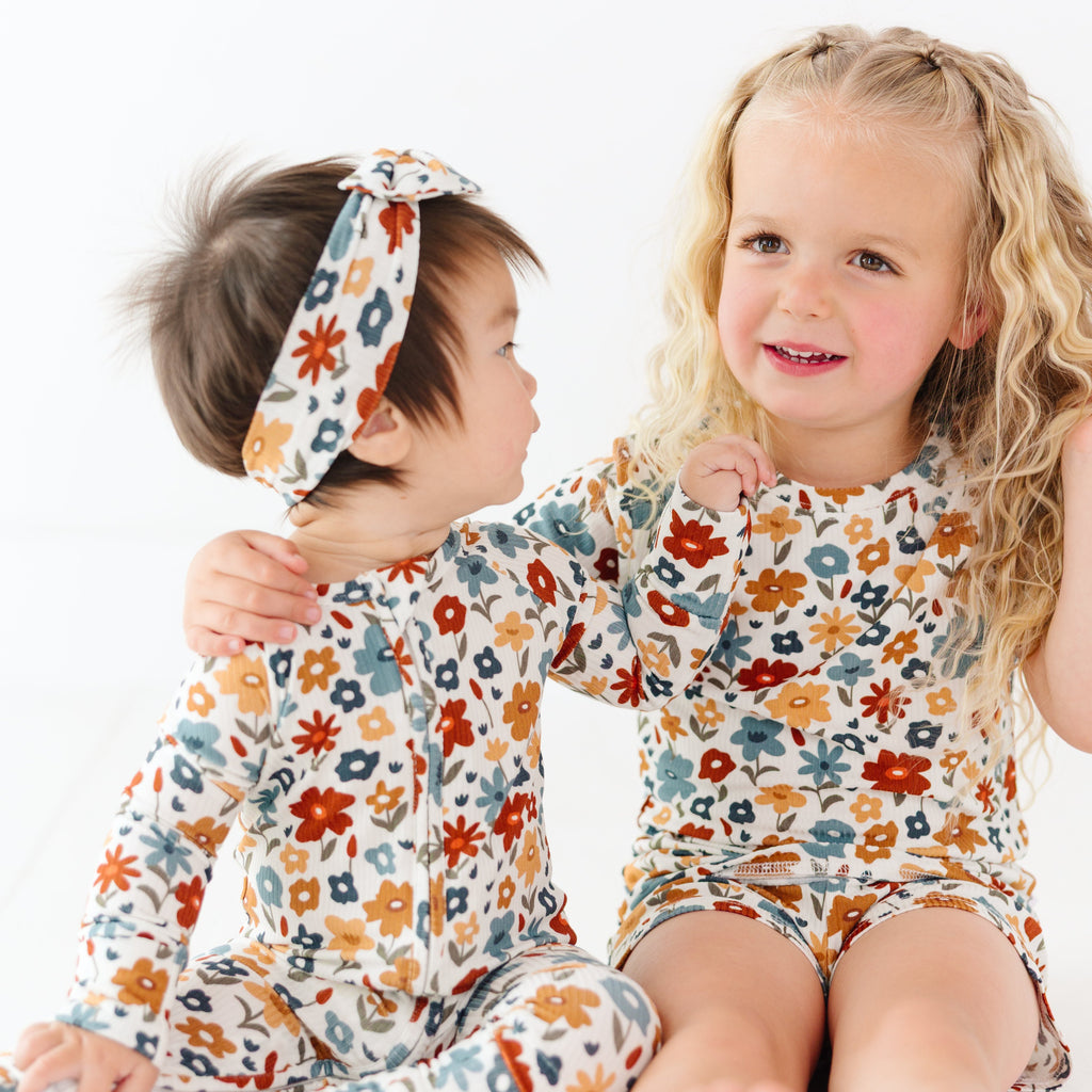Autumn Meadow Small Ribbed Shorts Two-Piece Set