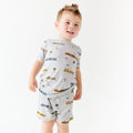 Trains Small Ribbed Shorts Two-Piece Set