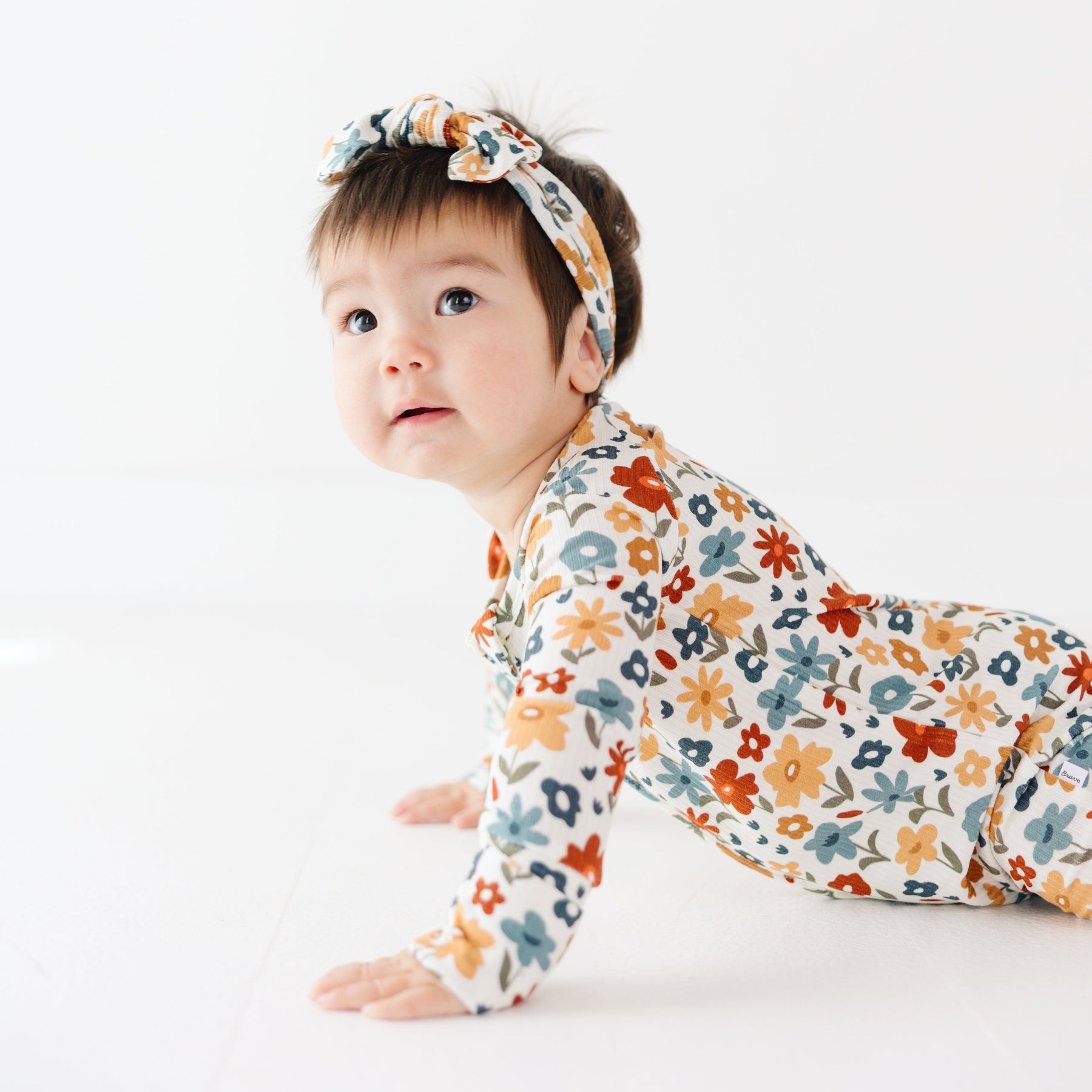 Autumn Meadow Small Ribbed Zip Romper