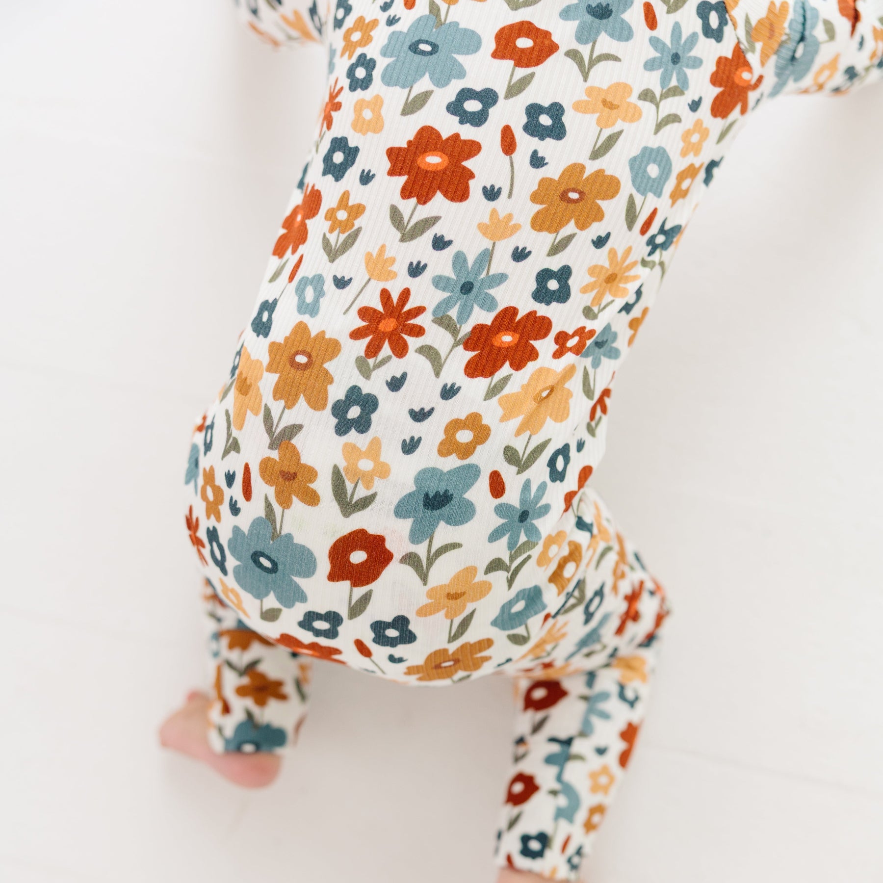 Autumn Meadow Small Ribbed Zip Romper
