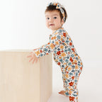 Autumn Meadow Small Ribbed Zip Romper