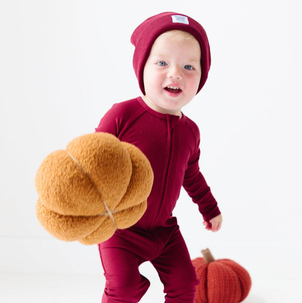 Dark Maroon Knit Beanie