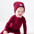 Dark Maroon Knit Beanie