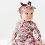 Fall Blooms Small Ribbed Zip Romper