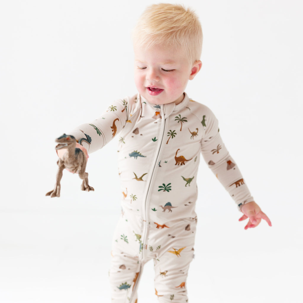 Prehistoric Dinosaurs Zip Romper