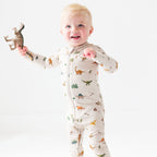 Prehistoric Dinosaurs Zip Romper
