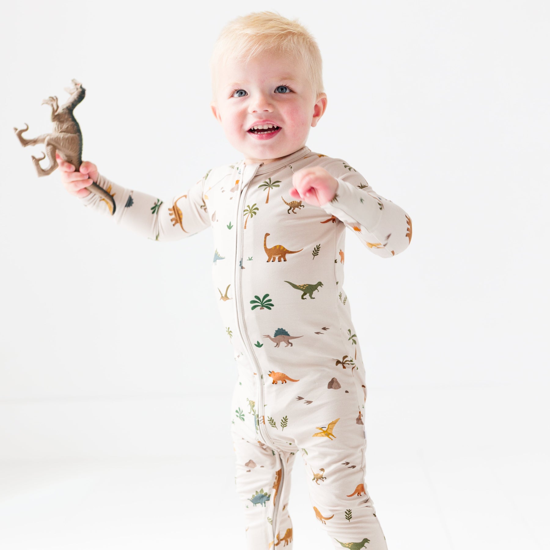Prehistoric Dinosaurs Zip Romper