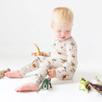 Prehistoric Dinosaurs Zip Romper