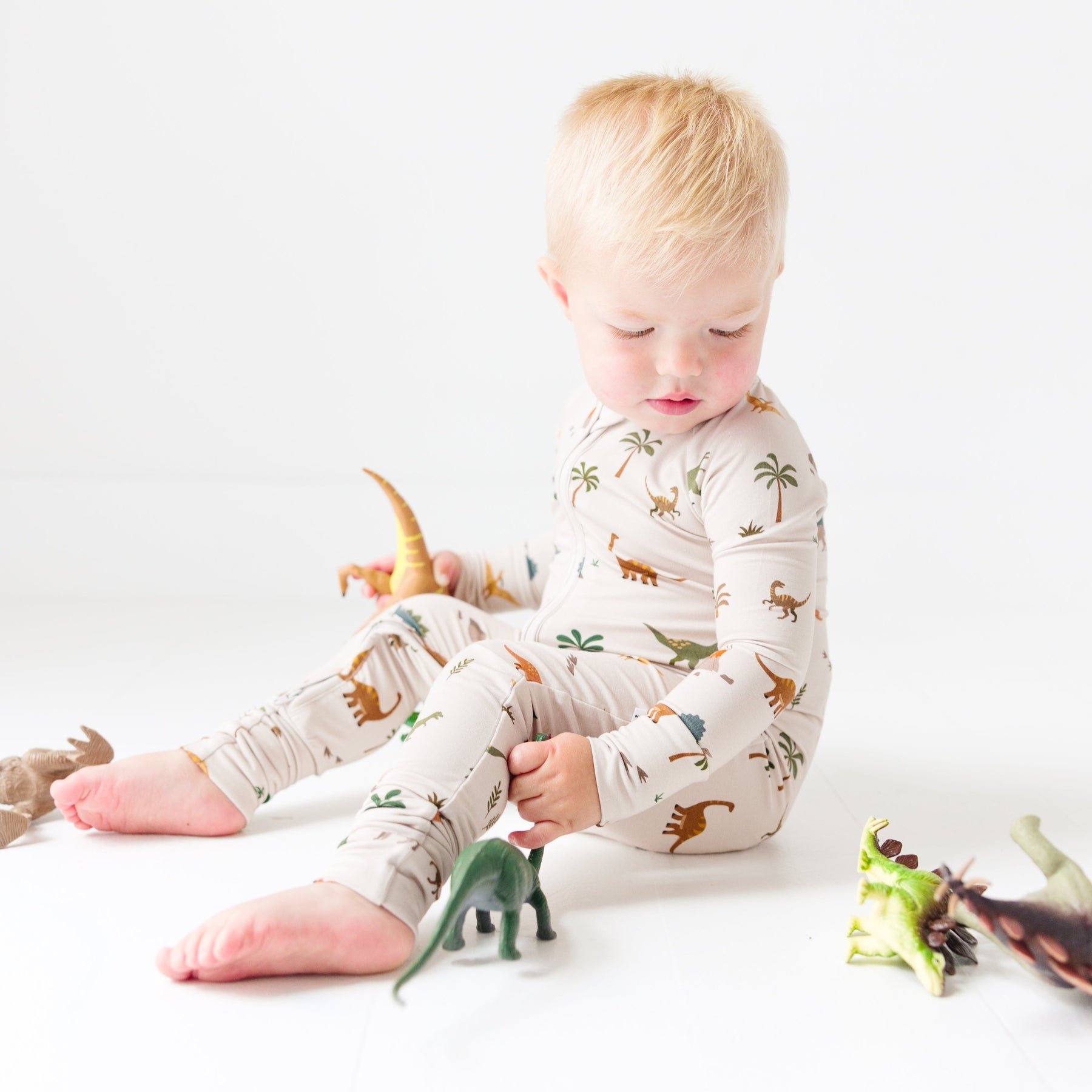 Prehistoric Dinosaurs Zip Romper