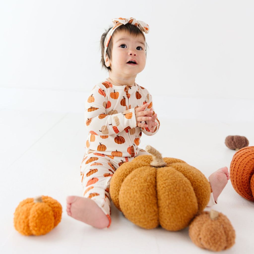 Big Pumpkins Small Ribbed Bow