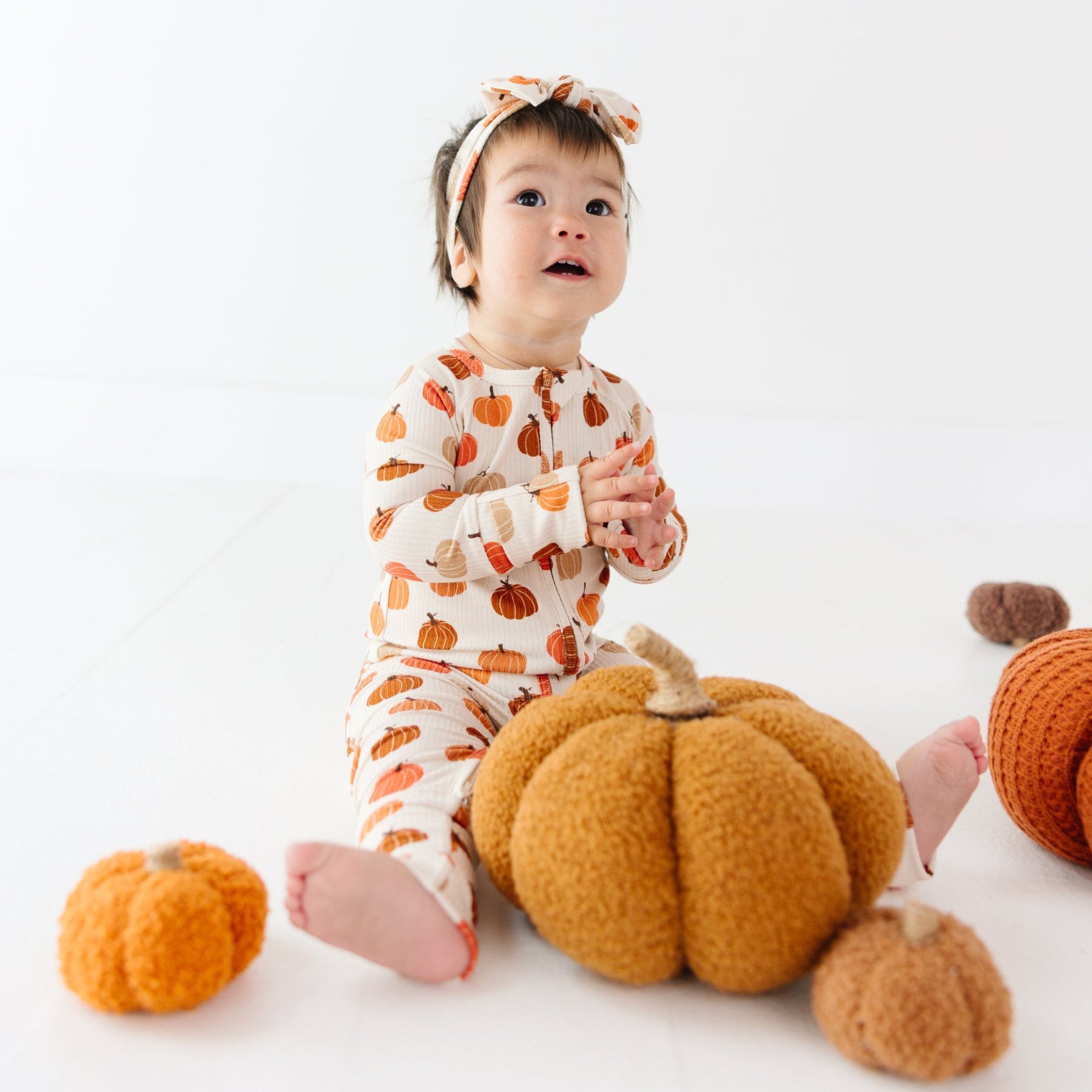 Big Pumpkins Small Ribbed Bow