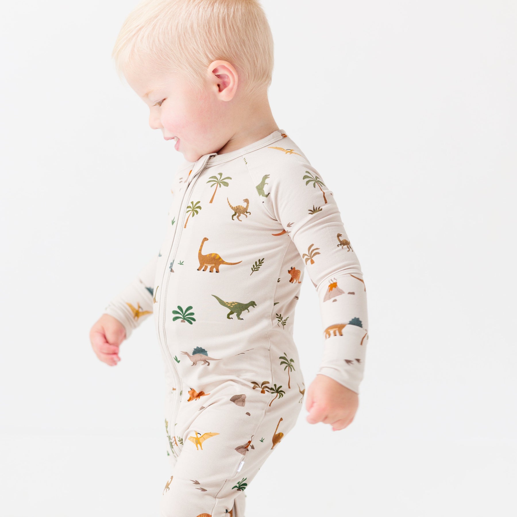 Prehistoric Dinosaurs Zip Romper