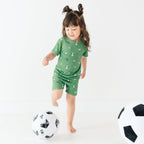 Soccer Small Ribbed Shorts Two-Piece Set