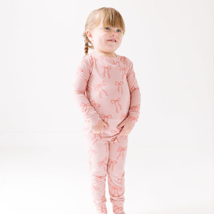 Coquette Bows Small Ribbed Two-Piece Set