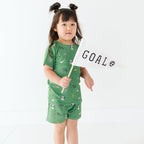 Soccer Small Ribbed Shorts Two-Piece Set