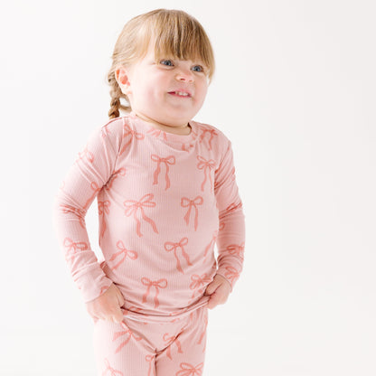 Coquette Bows Small Ribbed Two-Piece Set