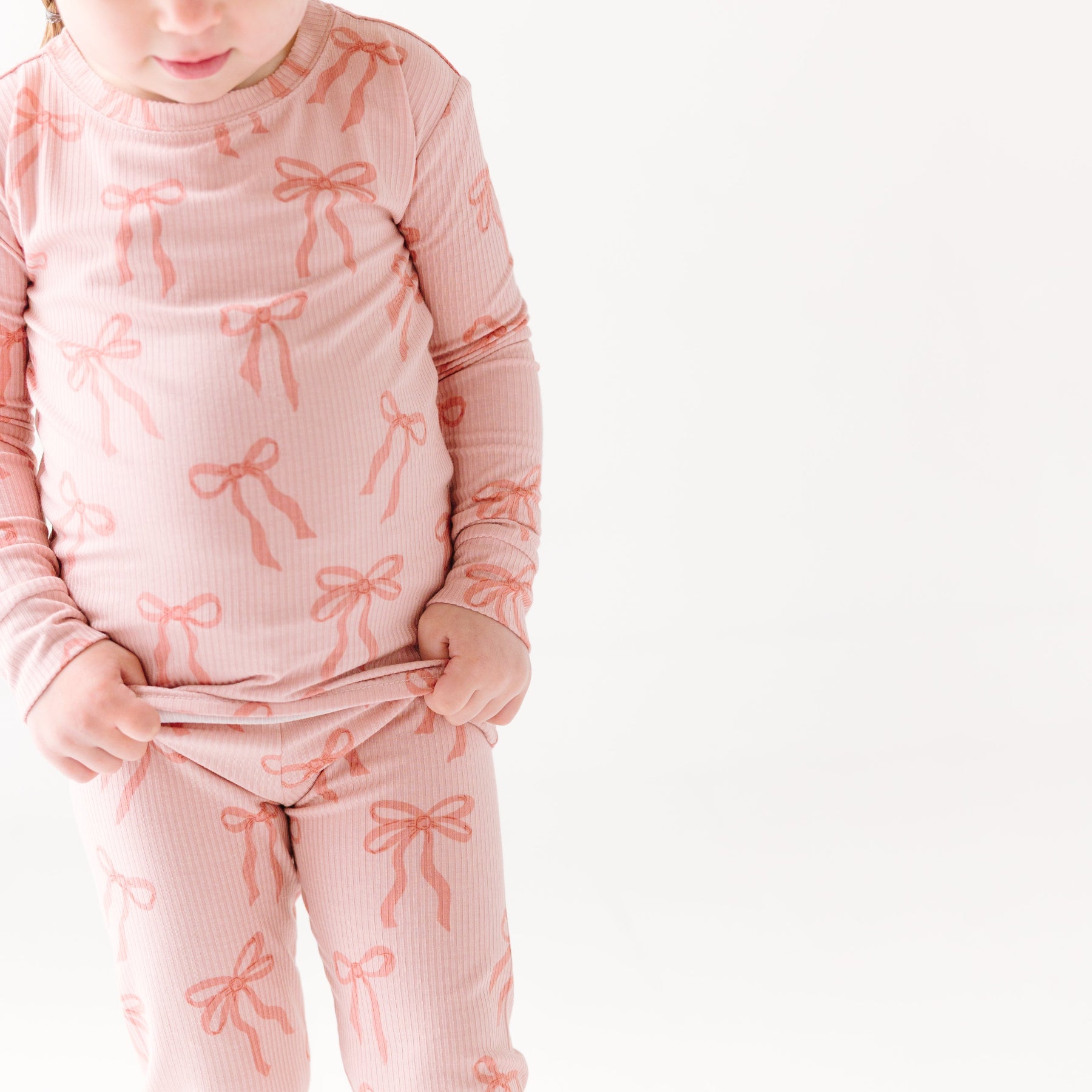 Coquette Bows Small Ribbed Two-Piece Set